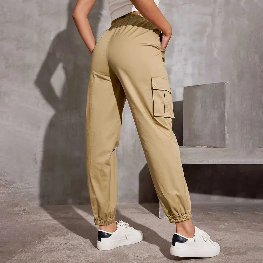 Lässige Y2K-Cargohose – High Waist, Wide Leg & Utility Style